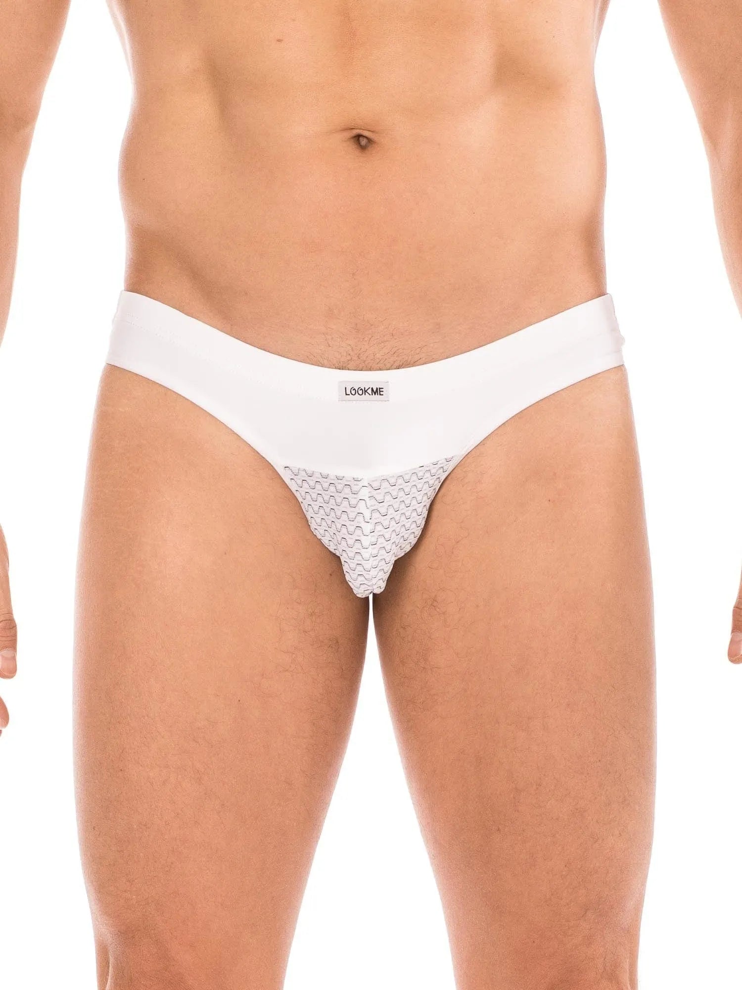 Slip Blanc Géométrique Confortable Homme