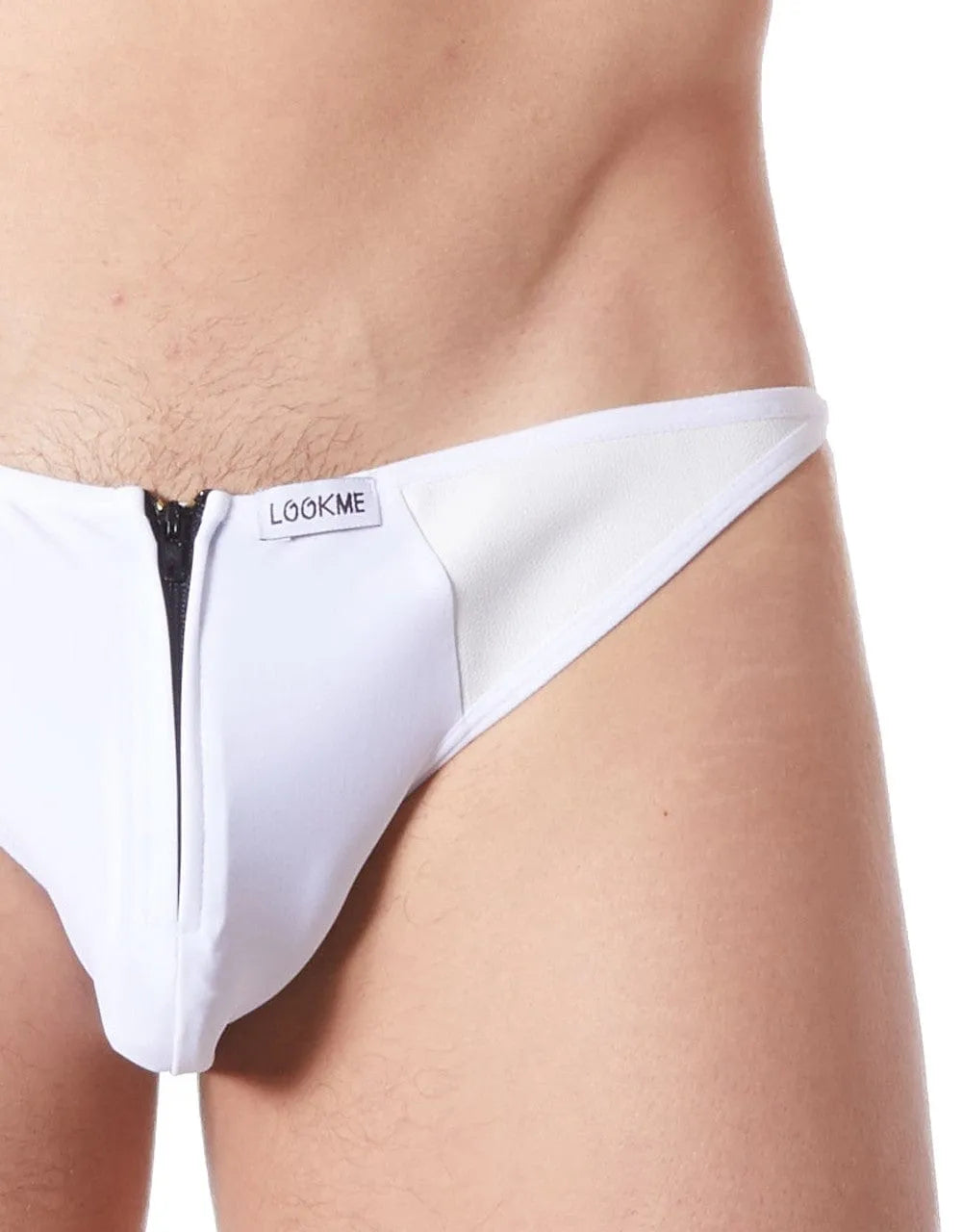 Slip Brief Homme Blanc Sexy Avec Fermeture Éclair