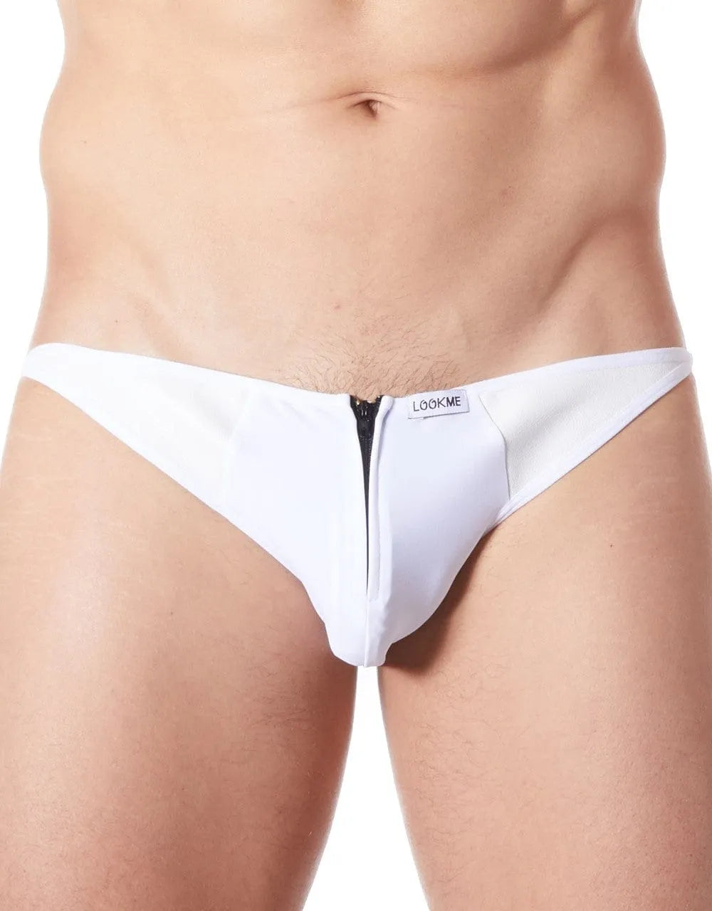 Slip Brief Homme Blanc Sexy Avec Fermeture Éclair