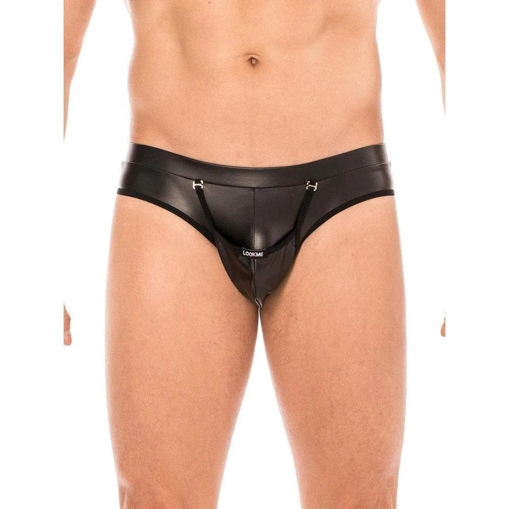 Slip Noir Détachable Transparence Bdsm