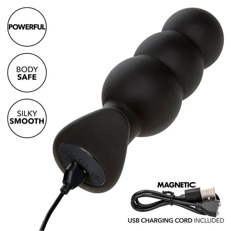 Sonde Perlée Vibrante En Silicone Rechargeable
