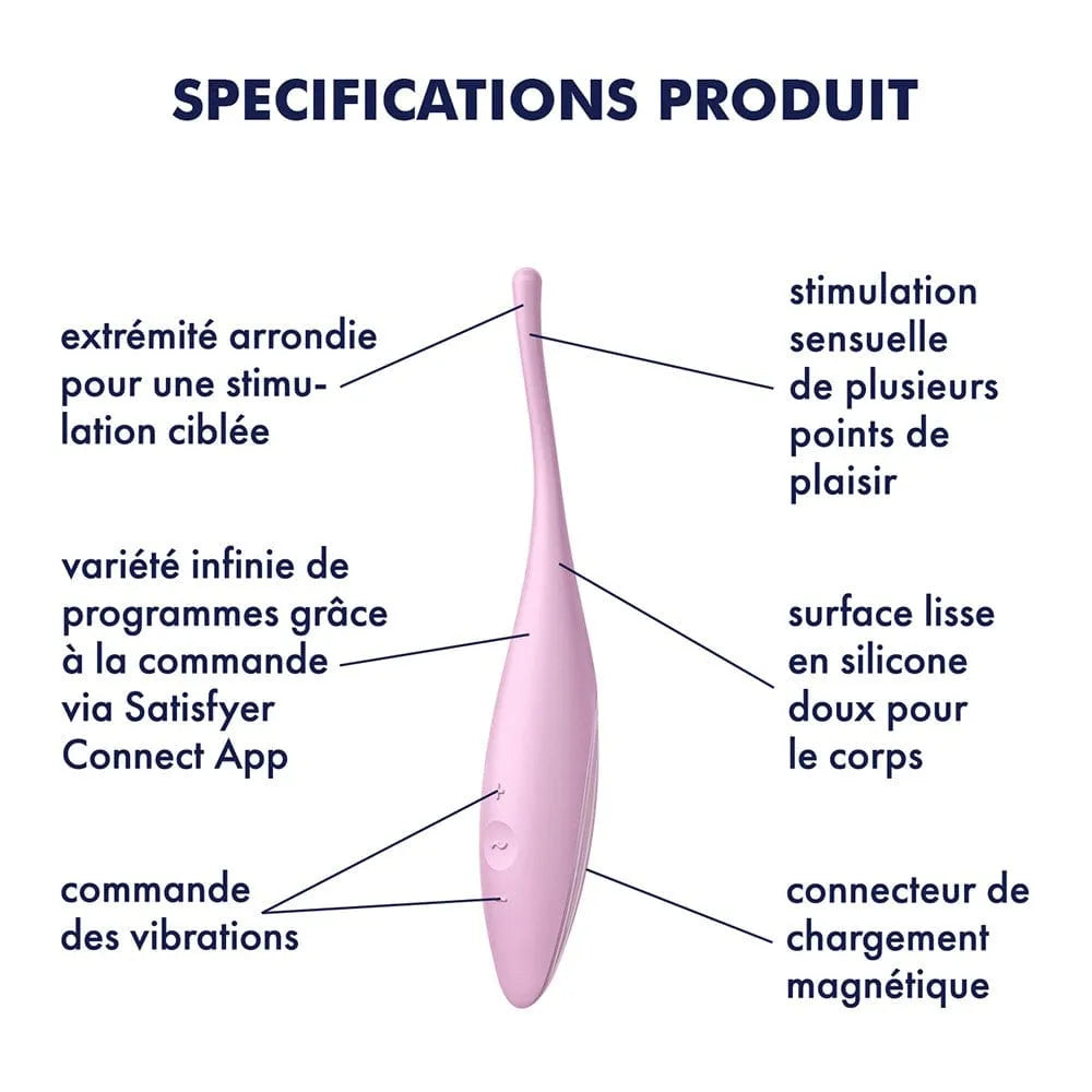 Stimulateur Intime Rose Étanche Silicone Biocompatible