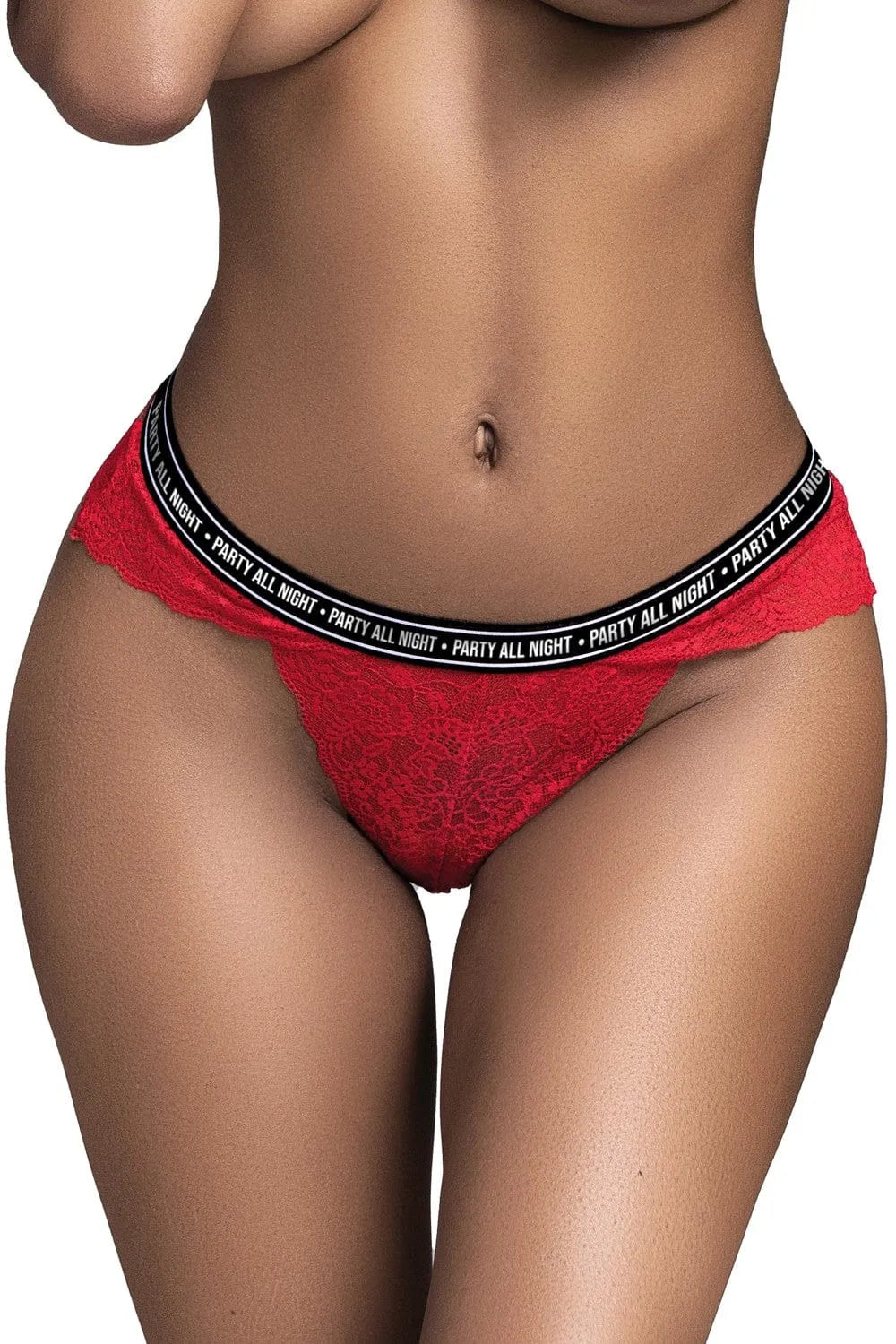 String En Dentelle Rouge Party All Night Pour Femme
