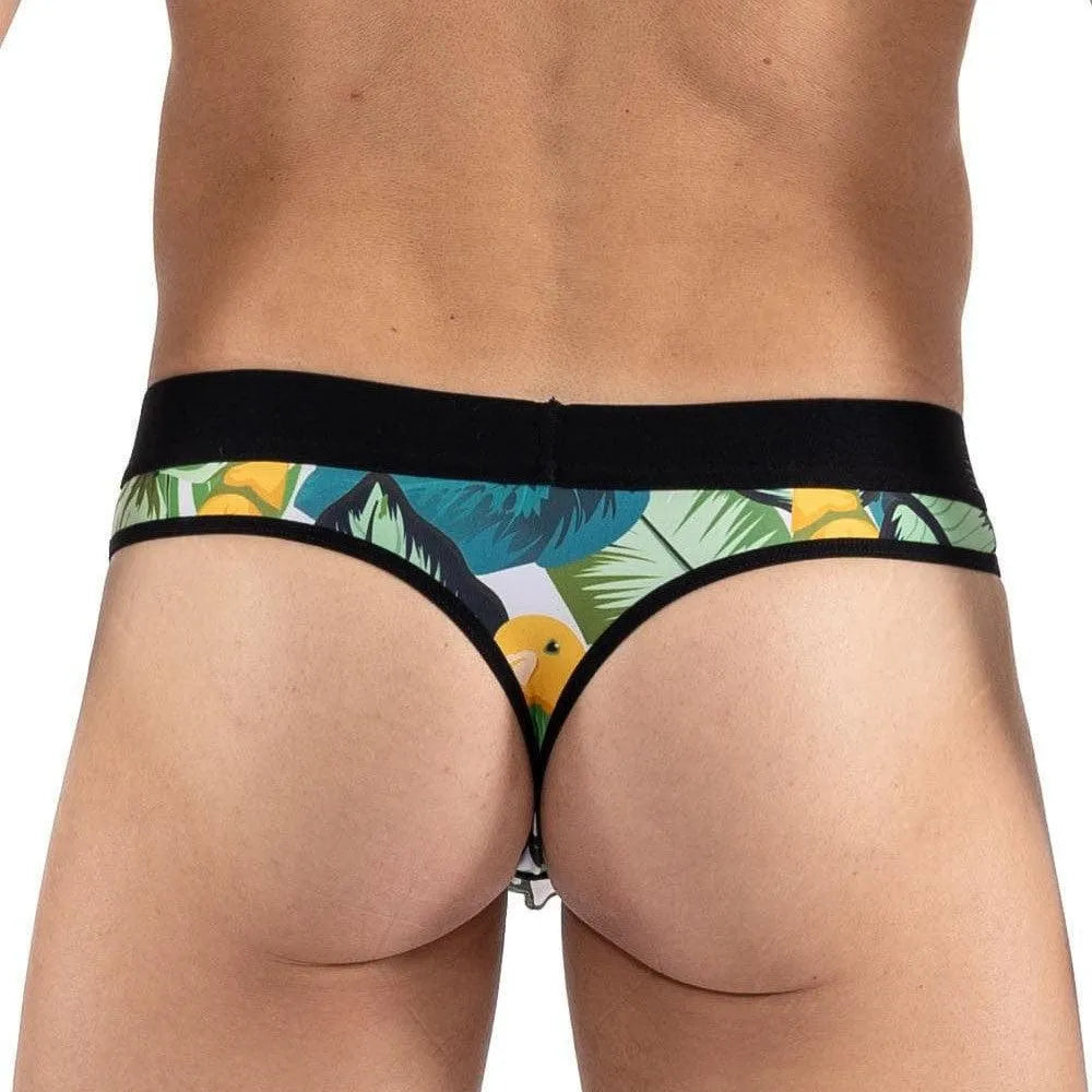 String Exotique Lookme Avec Imprimé Oiseau Chanteur