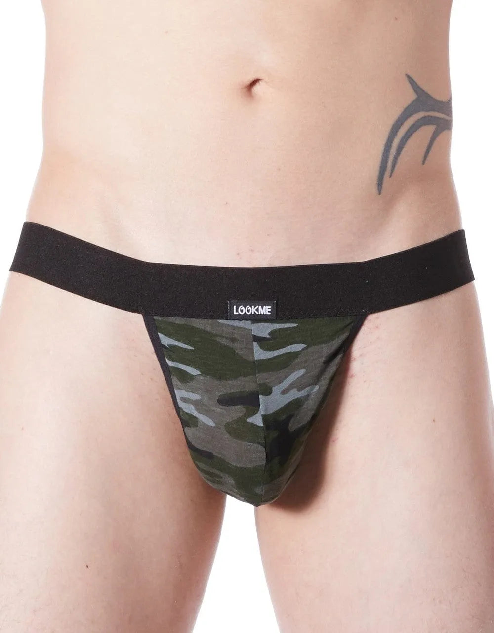 String Noir Sexy Camouflage Confortable Pour Homme