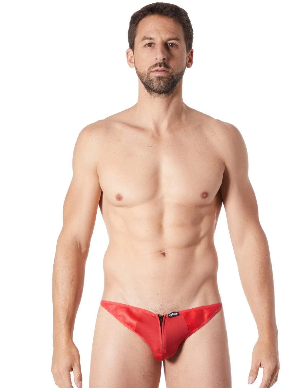 String Rouge Sexy Fermeture Éclair