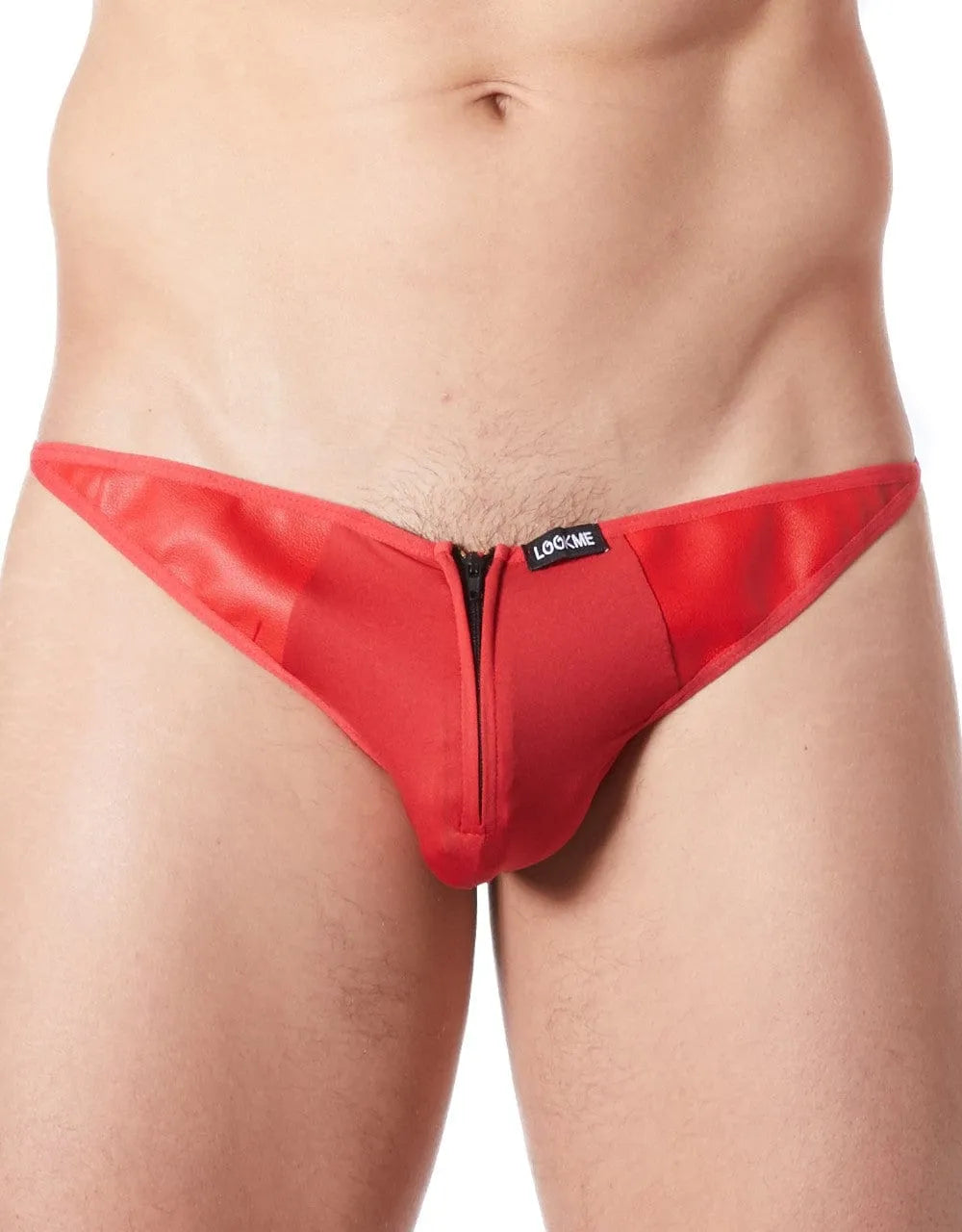 String Rouge Sexy Fermeture Éclair