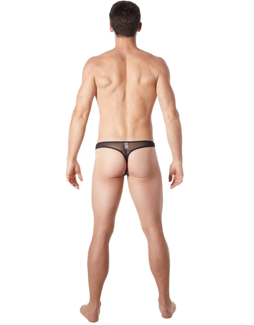 String Sexy Noir Style Cuir Transparent