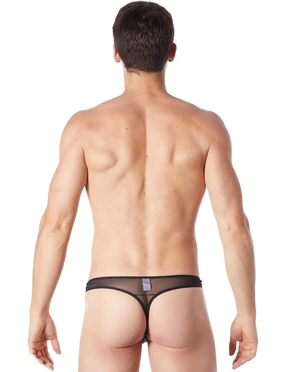 String Sexy Noir Style Cuir Transparent