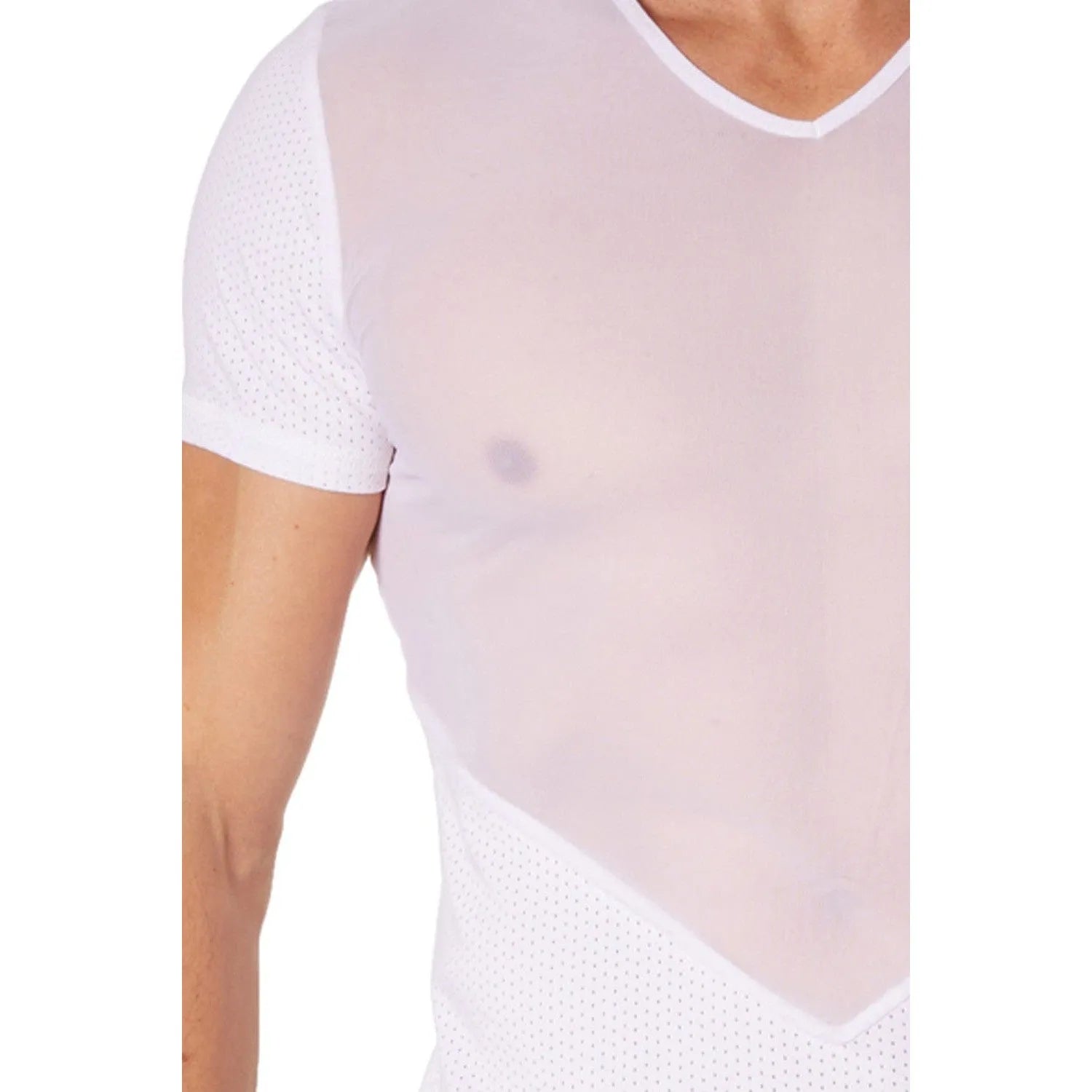 T-Shirt Blanc Transparent Doux Et Sensuel