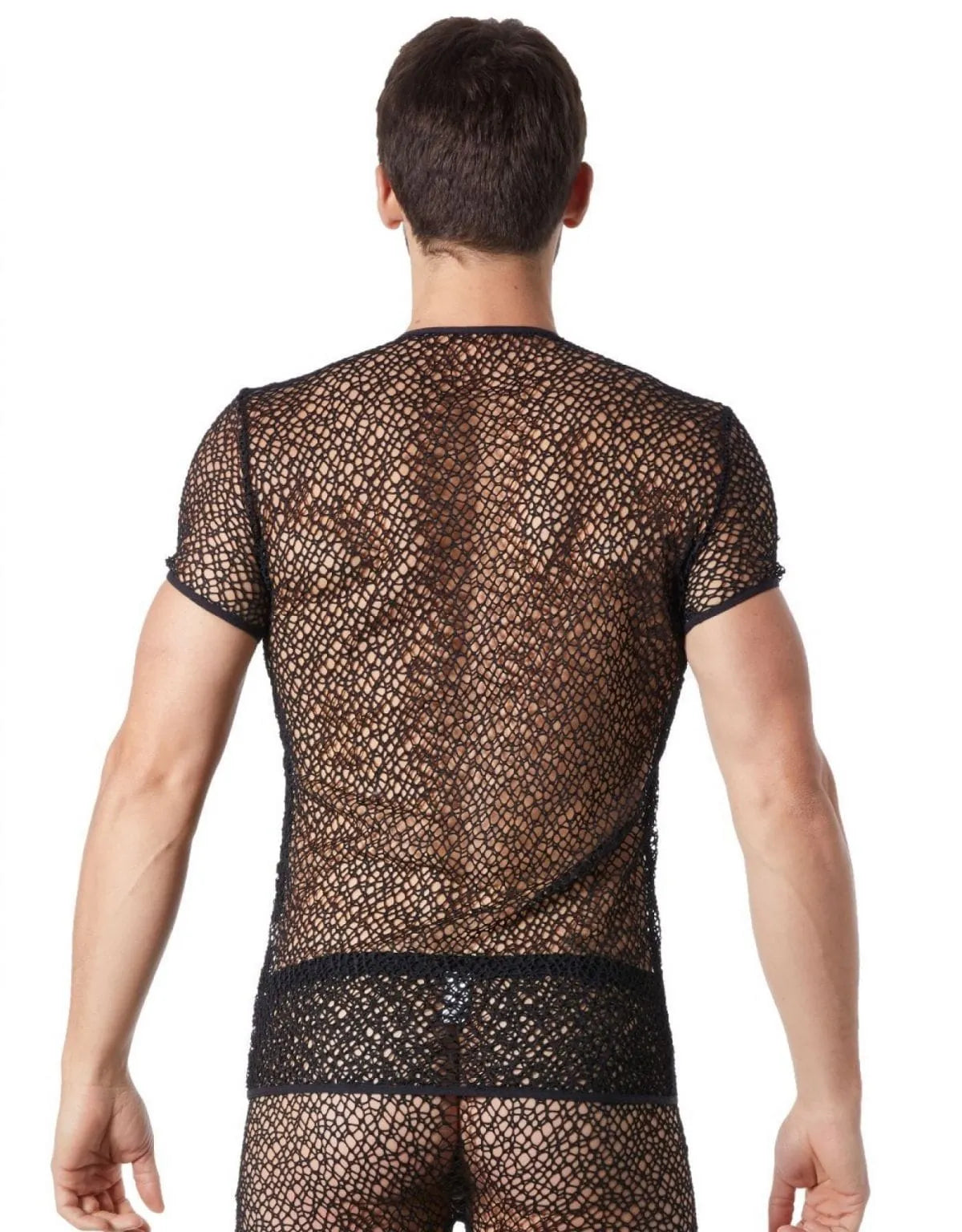 T-Shirt Filet Noir Sexy Pour Homme