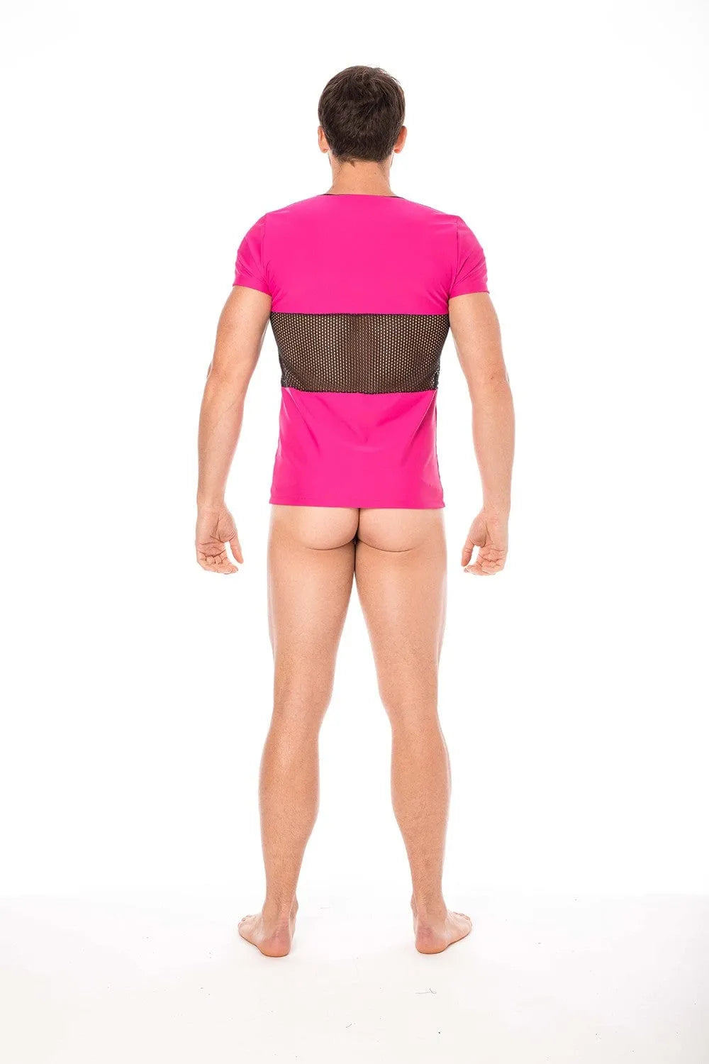 T-Shirt Magenta Design Urban Avec Fermetures Éclair