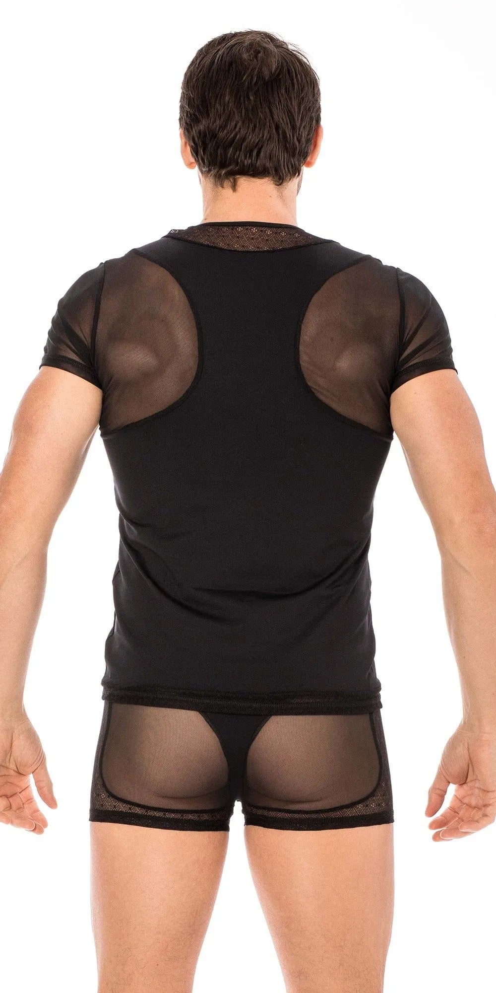 T-Shirt Noir Résille Dentelle Lookme