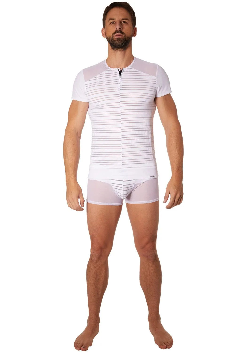 T-Shirt Sexy Blanc Transparent Moderne Pour Femmes