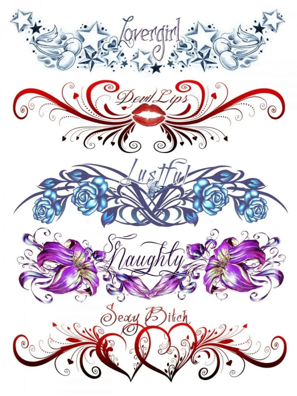 Tatouages Temporaires Hypoallergéniques Waterproof Usa