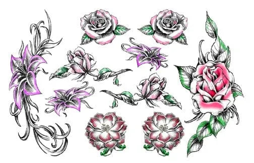 Tatouages Temporaires Hypoallergéniques Waterproof Usa