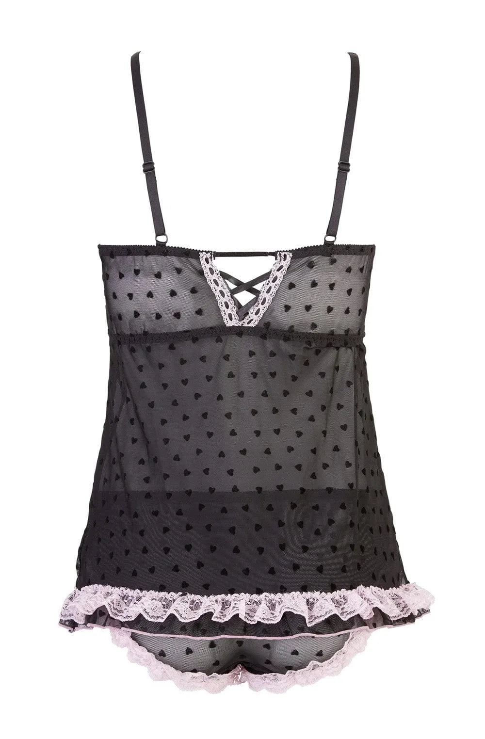 Transparent court nuisette