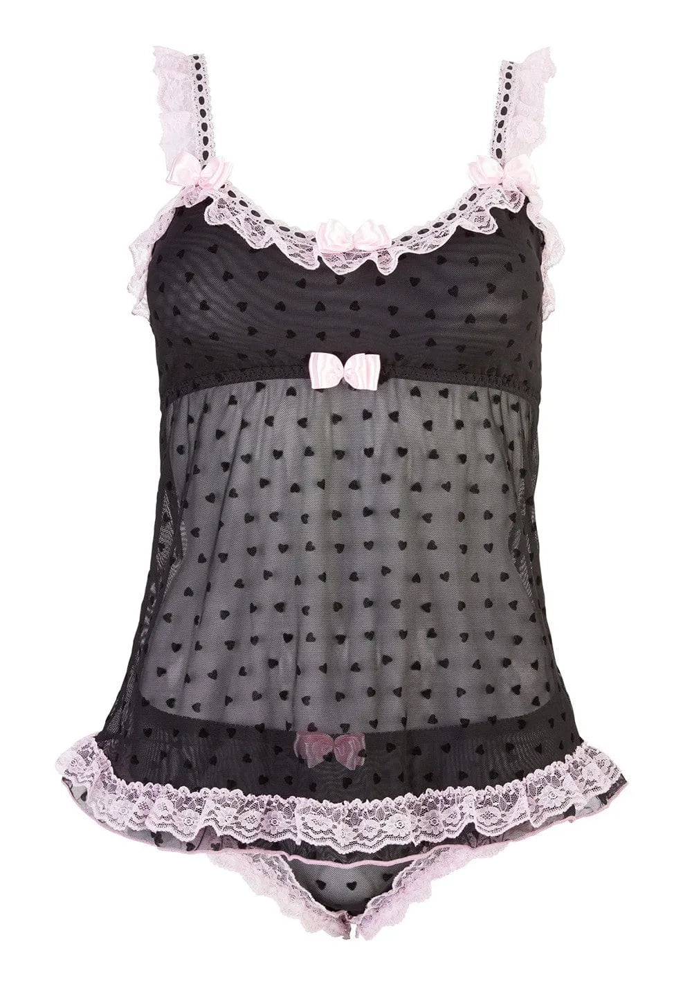 Transparent court nuisette