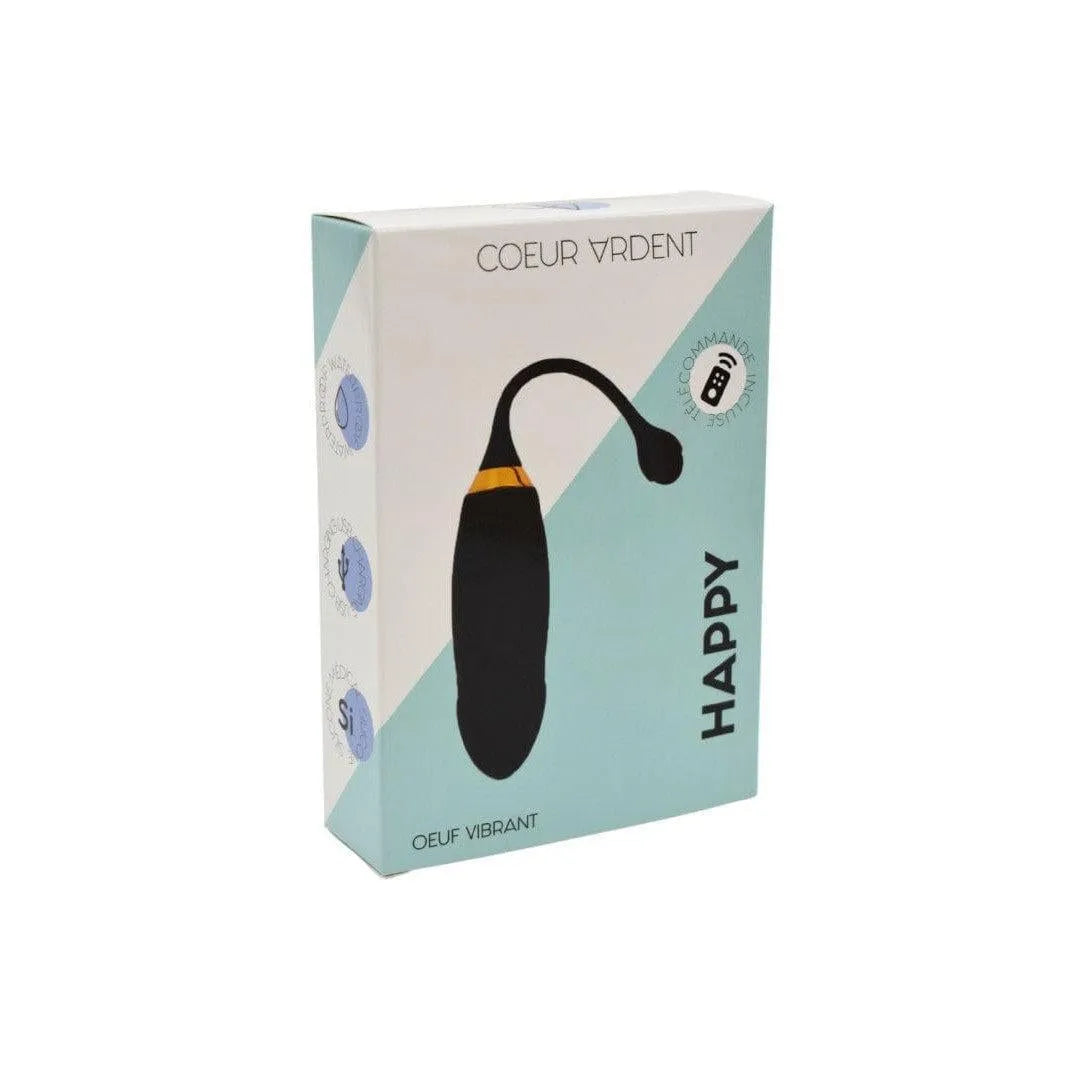 Œuf Vibrant Noir Télécommandé Pour Sensations Puissantes