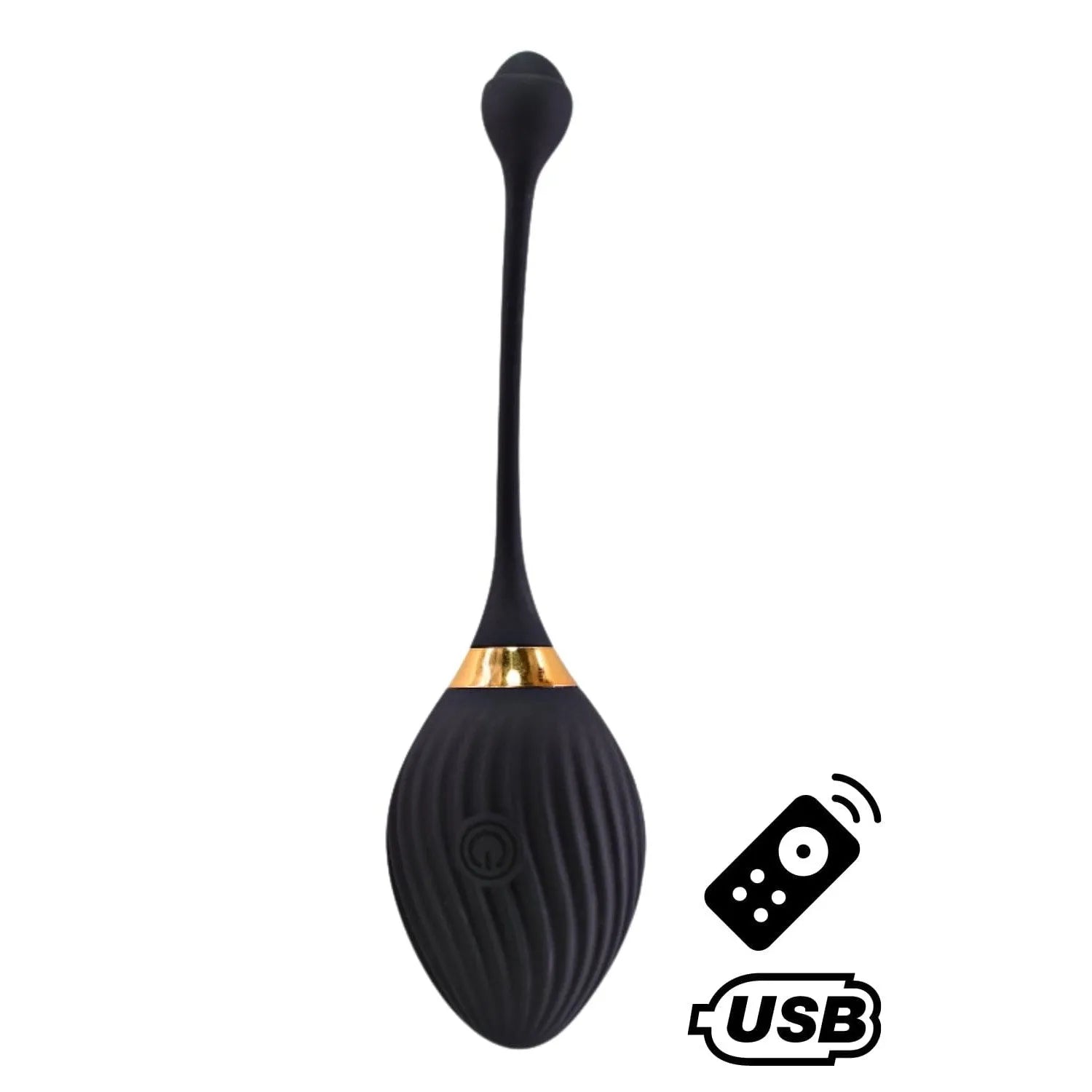 Œuf Vibrant Noir Télécommandé Puissant Waterproof