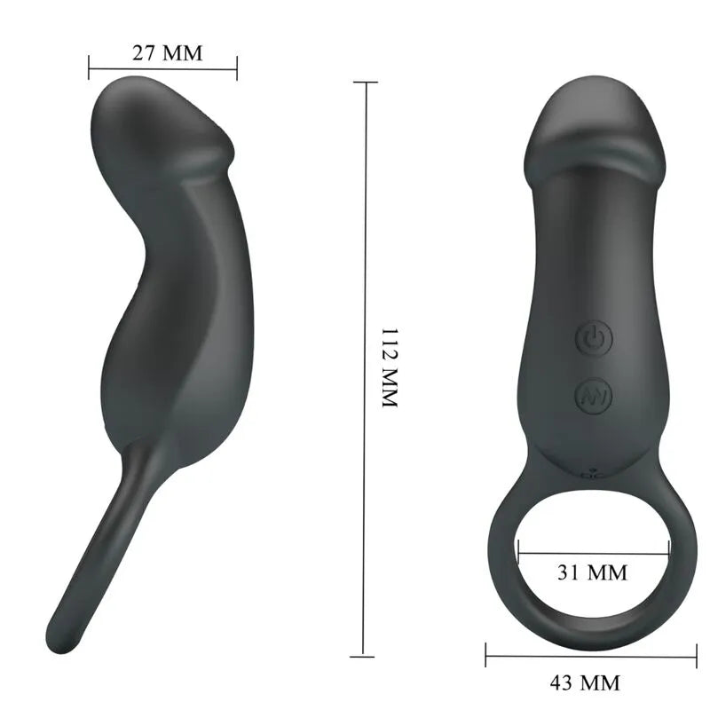 Œuf Vibrant Noir Télécommandé Silicone Discret