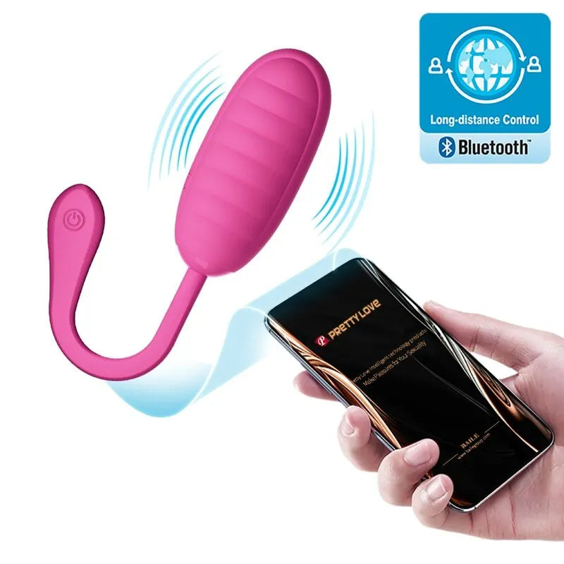 Œuf Vibrant Rose Avec Application Smartphone