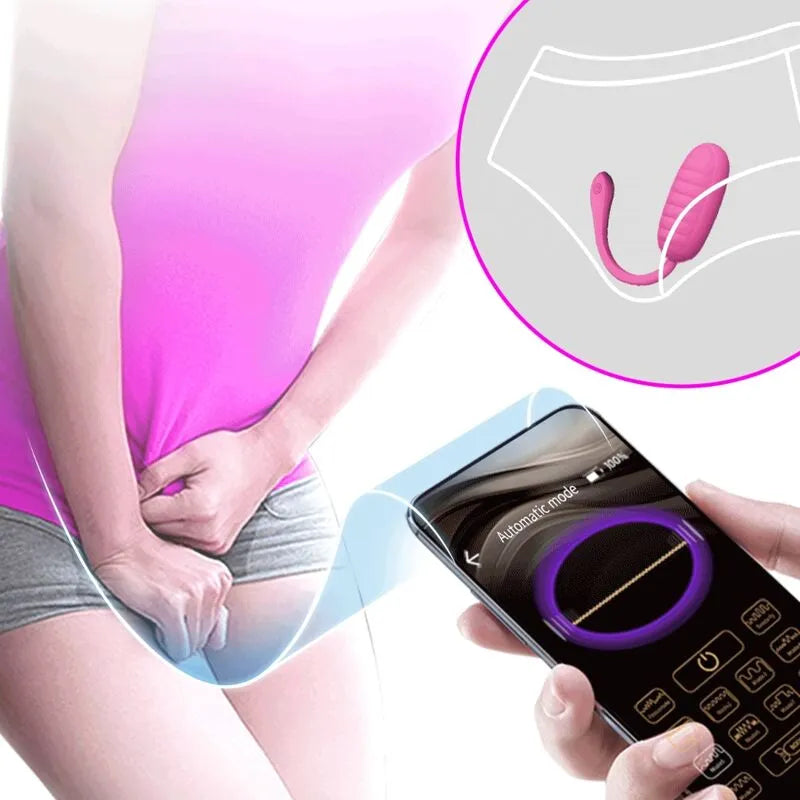 Œuf Vibrant Rose Avec Application Smartphone