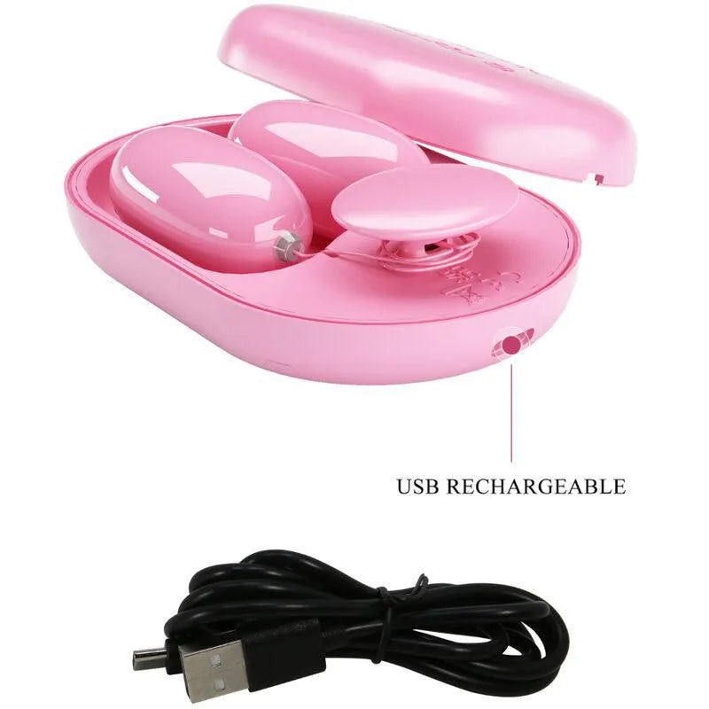 Œuf Vibrant Rose Télécommande Filaire 12 Modes