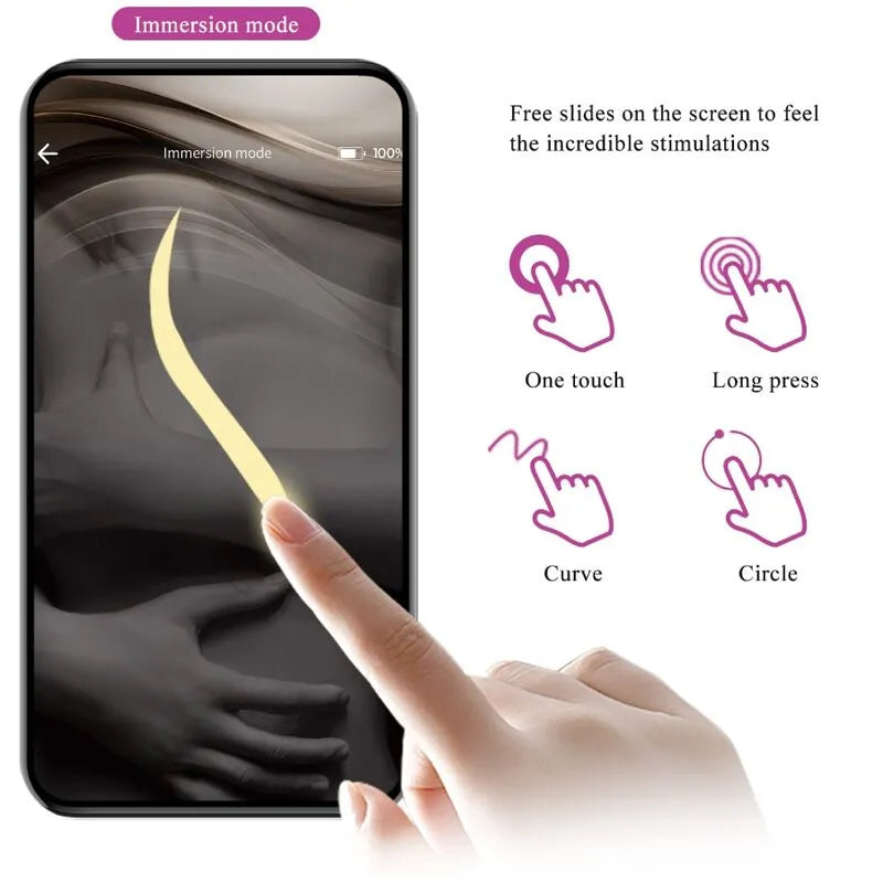 Œuf Vibrant Silicone Violet Contrôlé Par Application