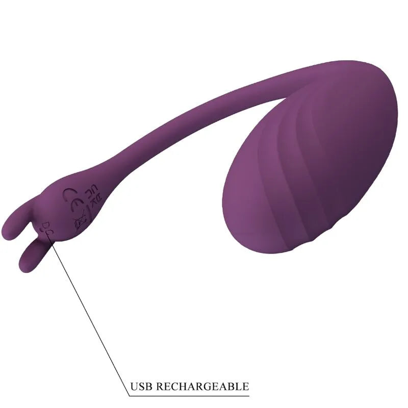 Œuf Vibrant Silicone Violet Contrôlé Par Application