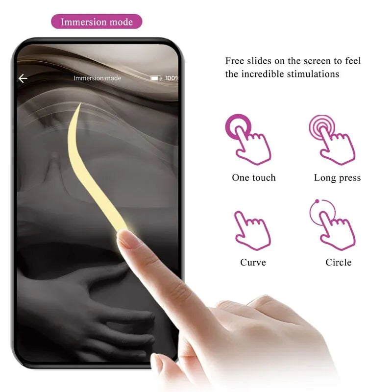 Œuf Vibrant Silicone Violet Contrôle App