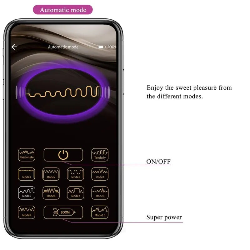 Œuf Vibrant Silicone Violet Rechargeable