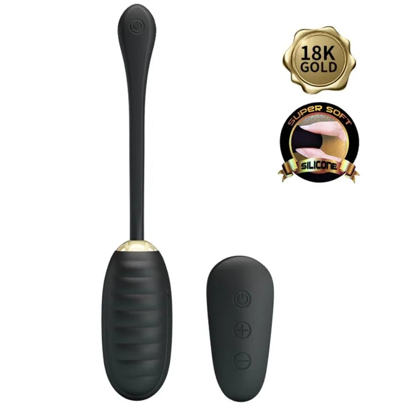 Œuf Vibrant Télécommandé Noir En Silicone