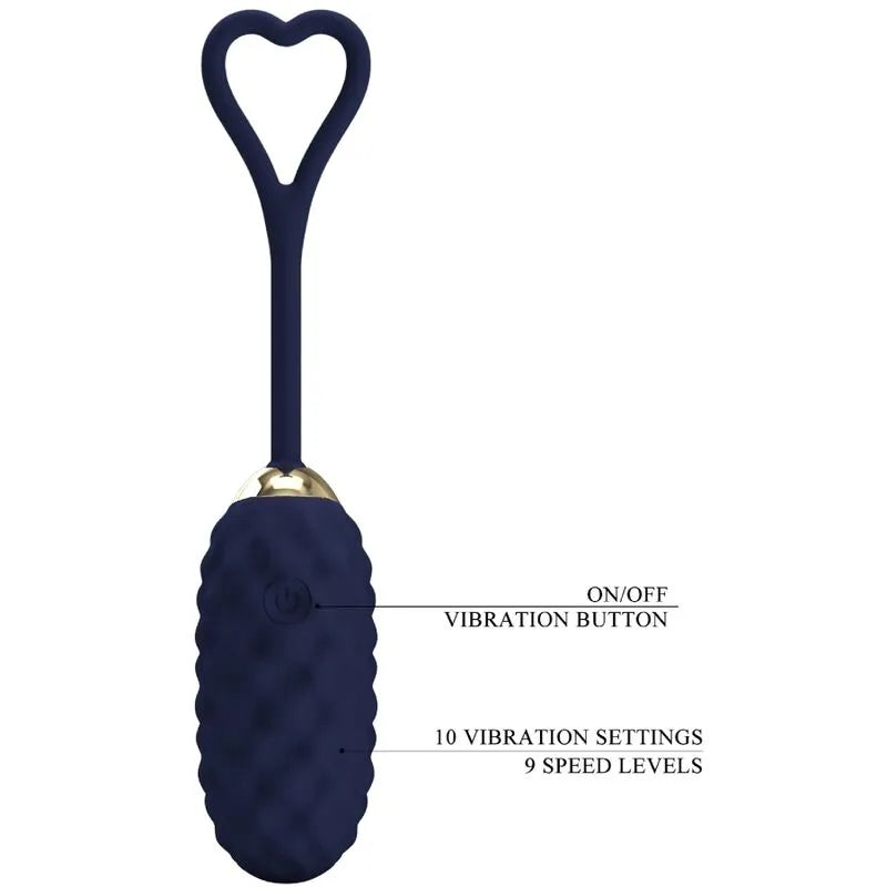 Œuf Vibrant Télécommandé Silicone Bleu