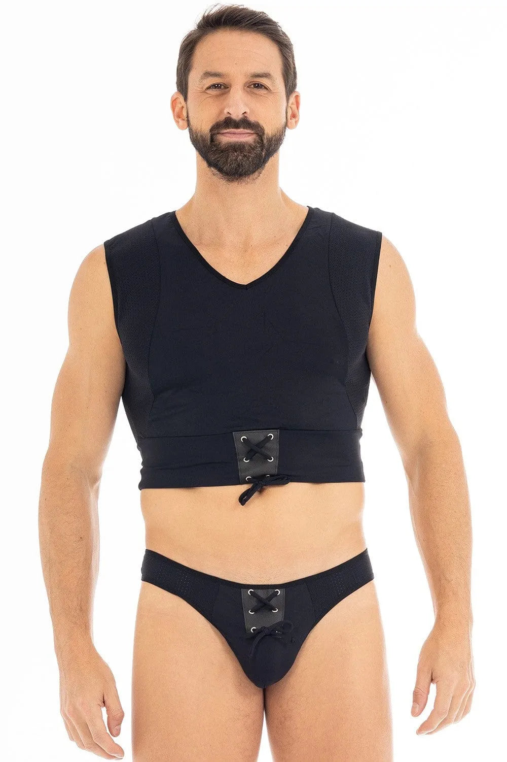 V-Shirt Court Noir Sexy Homme Hot Night