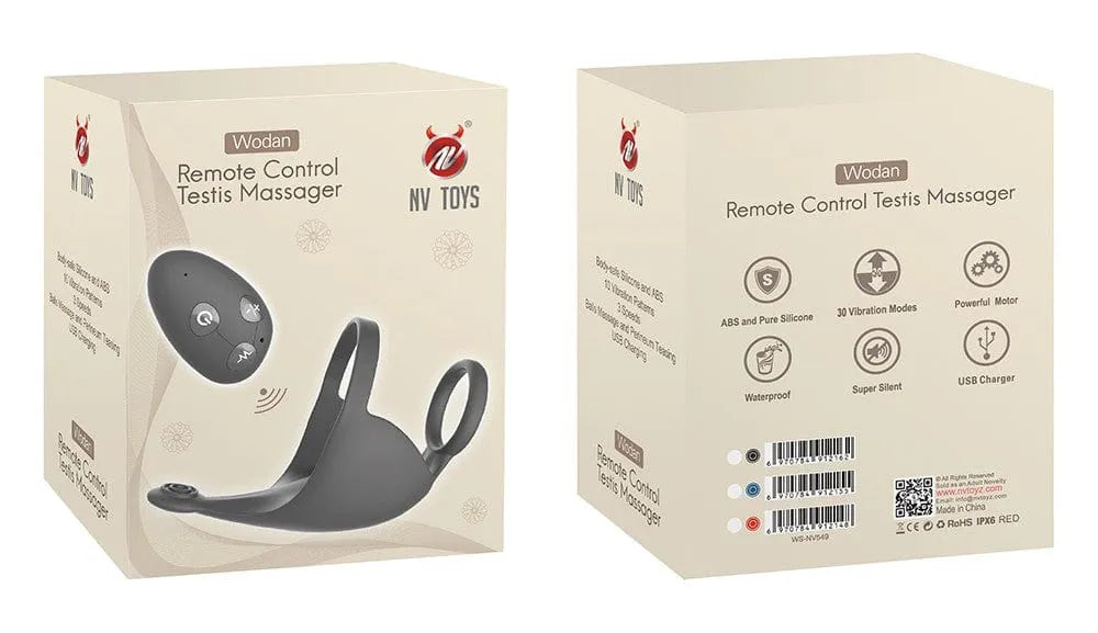 Vibrateur Testicules Télécommandé Silicone 10 Modes