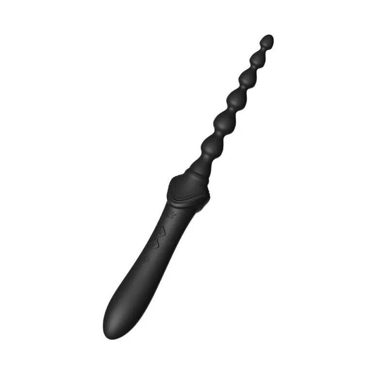 Vibromasseur Chauffant En Silicone Avec Perles Anales