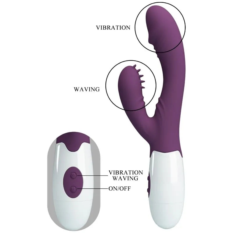Vibromasseur Double Lapin Silicone Violet