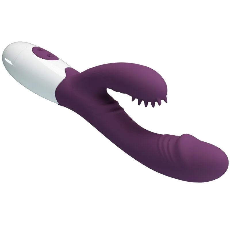 Vibromasseur Double Lapin Silicone Violet