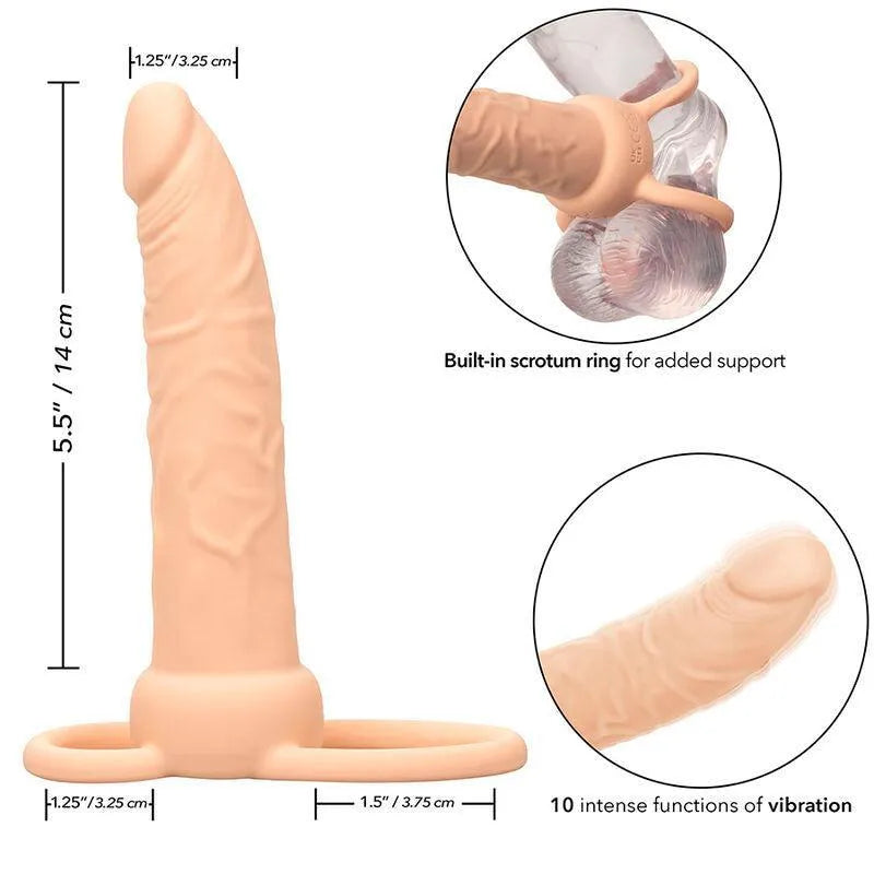 Vibromasseur Double Pénétration Rechargeable En Silicone