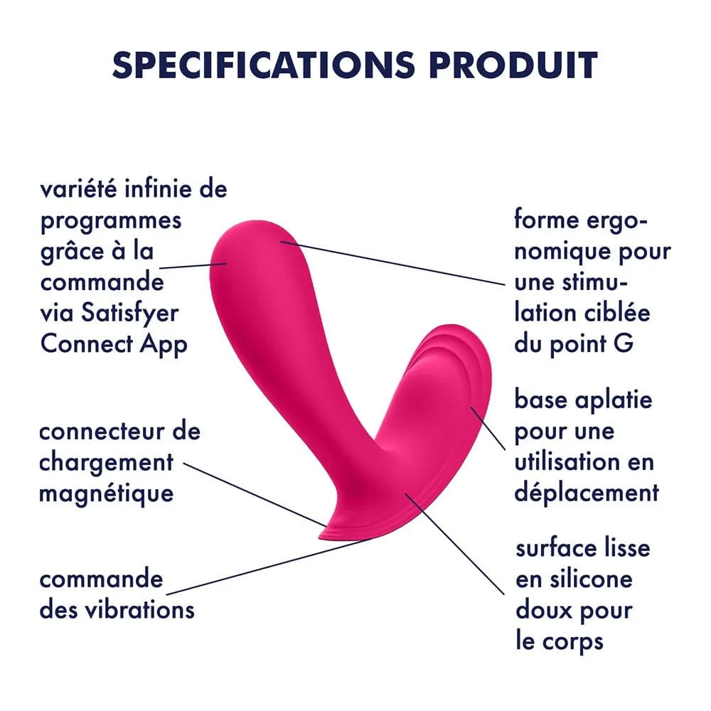 Vibromasseur En Silicone Avec Application Satisfyer
