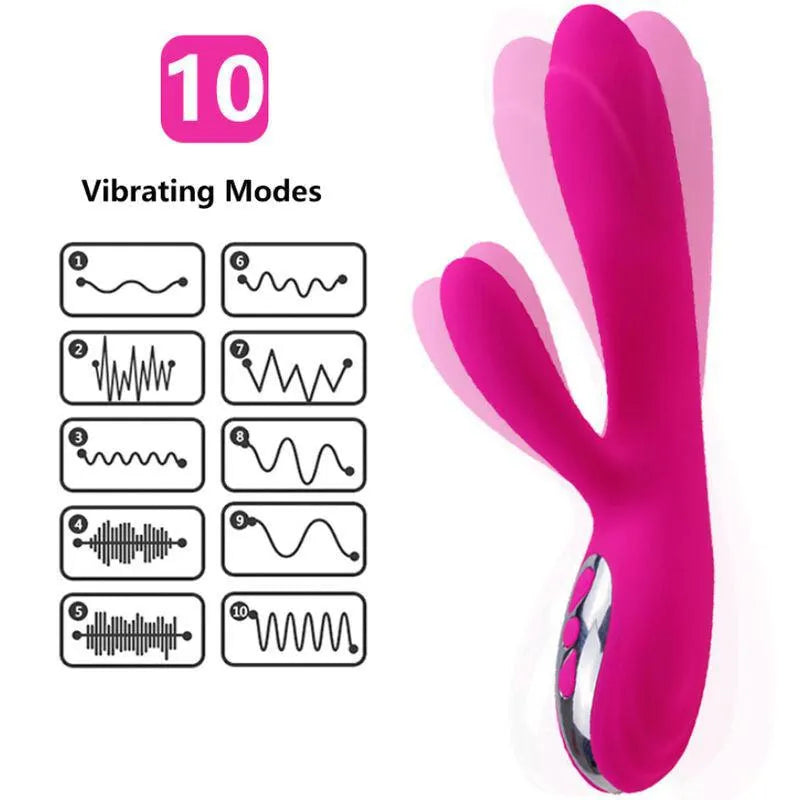Vibromasseur Flexible Effet Thermique Silicone Fuchsia