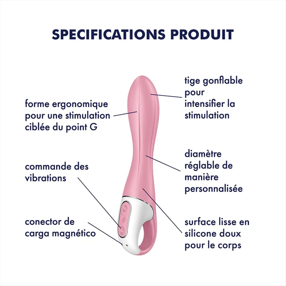 Vibromasseur Gonflable G-Spot Rose En Silicone