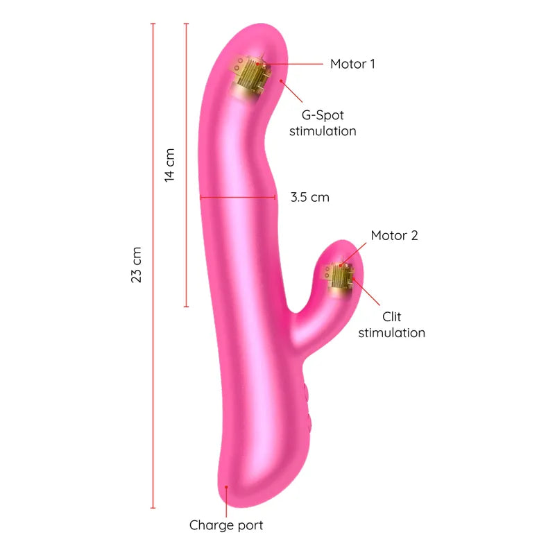 Vibromasseur Lapin Double Stimulation Silicone Médical