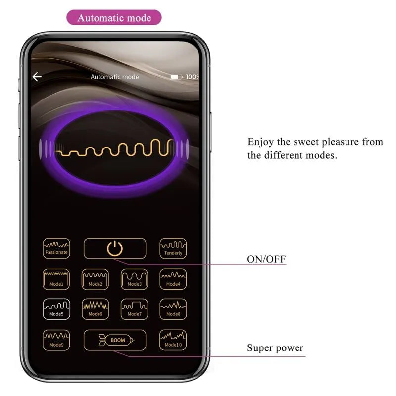 Vibromasseur Point G Silicone Violet Contrôlable À Distance