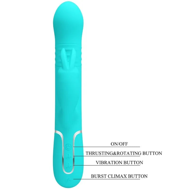 Vibromasseur Pretty Love Rabbit Vert Aqua