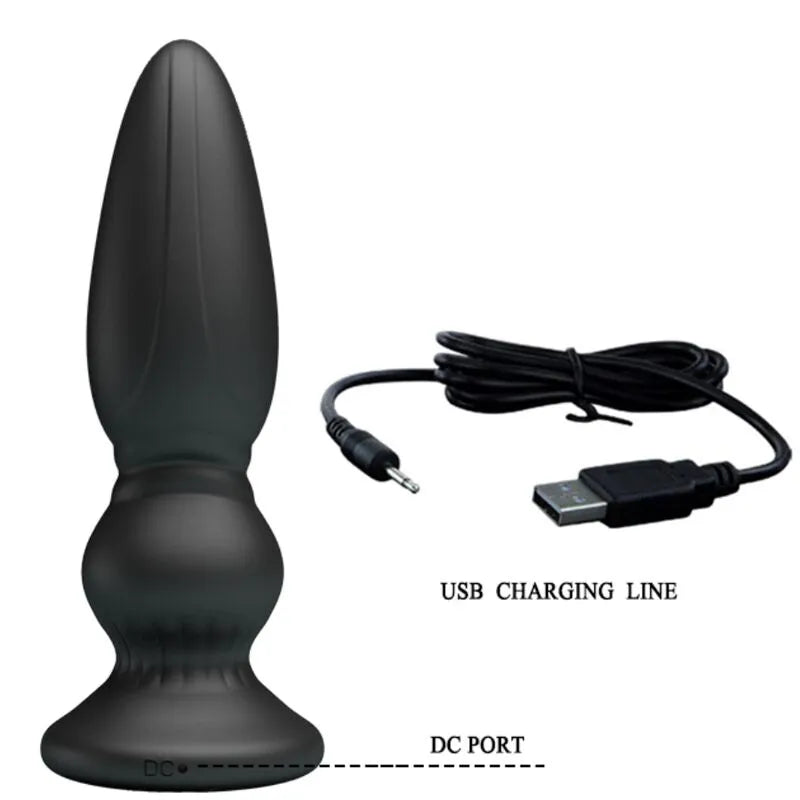 Vibromasseur Prostate Métal Noir Rechargeable