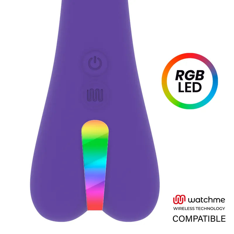 Vibromasseur Puissant Violet En Silicone Rechargeable