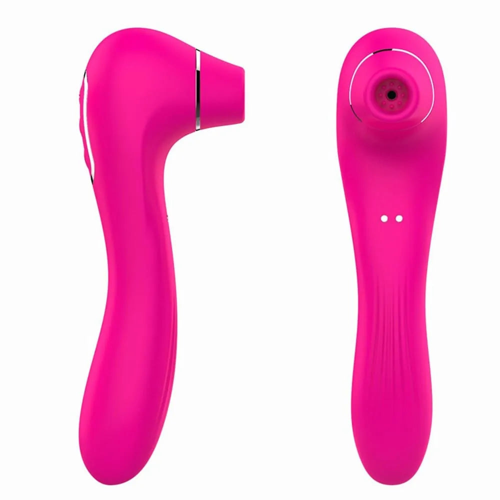 Vibromasseur Rose 2 En 1 Succion Clitoridienne
