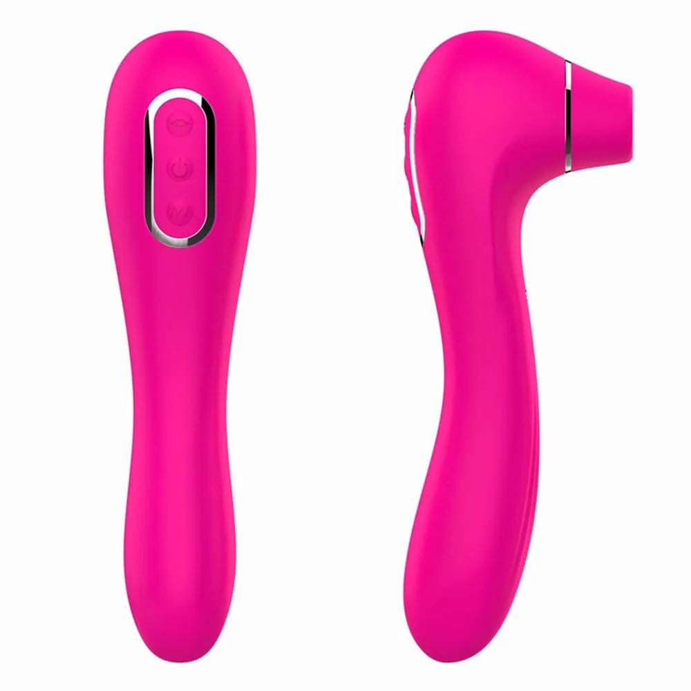 Vibromasseur Rose 2 En 1 Succion Clitoridienne
